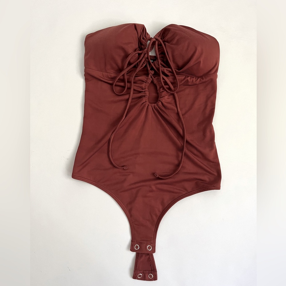 Express Lace up strapless bodysuit